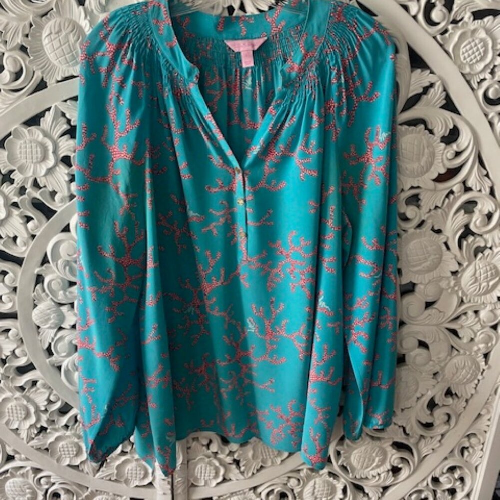 Lilly Pulitzer Elsa silk blouse